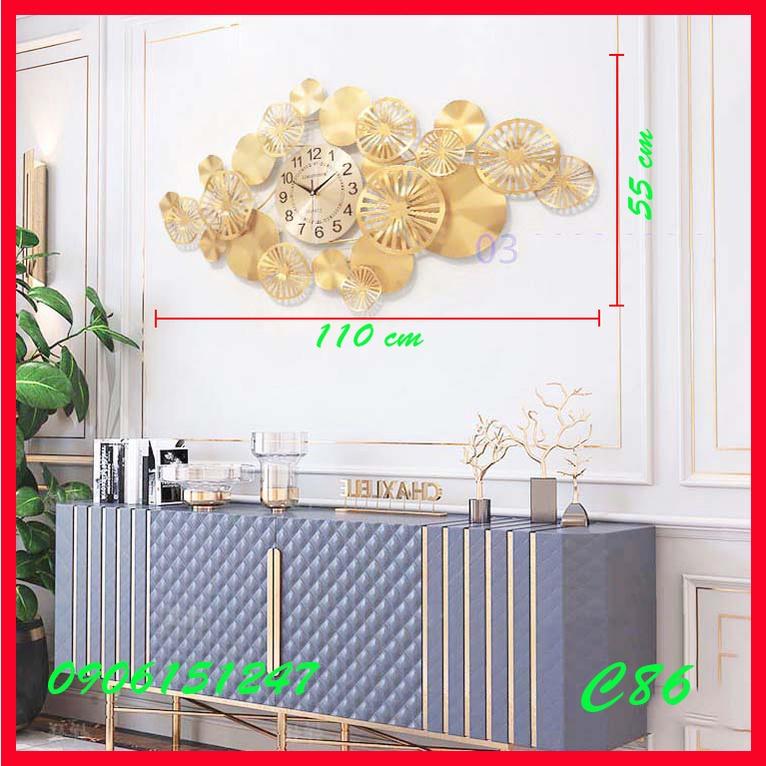Đồng hồ treo tường trang trí decor C86 kích thước 110 x 55 cm