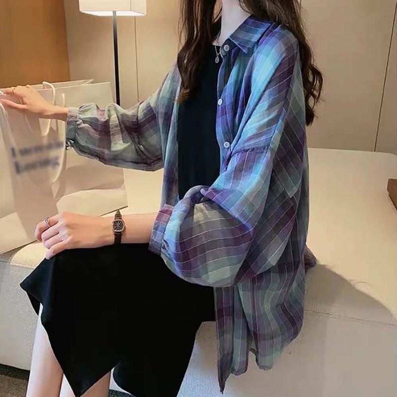 Áo khoác sơ mi kẻ sọc ca rô có túi