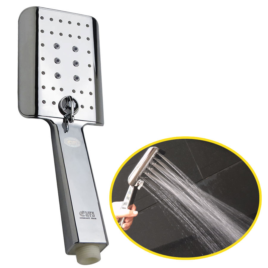 Tay sen vuông 3 chế độ chảy nhựa ABS mạ Chrome sáng bóng Eurolife EL-H201