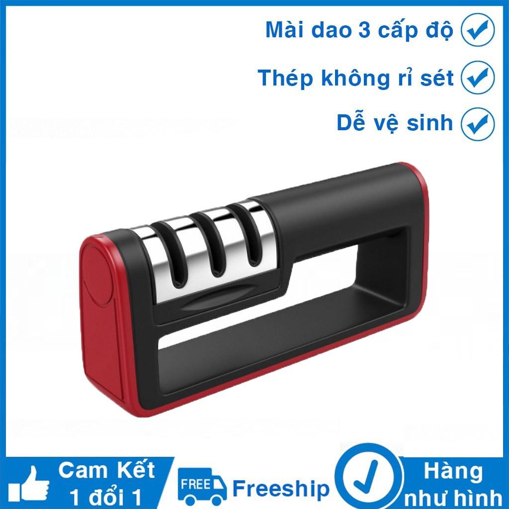 Mài Dao Inox Cầm Tay 3 Lưỡi Đa Năng, Dụng Cụ Mài Dao Kéo Tiện Lợi