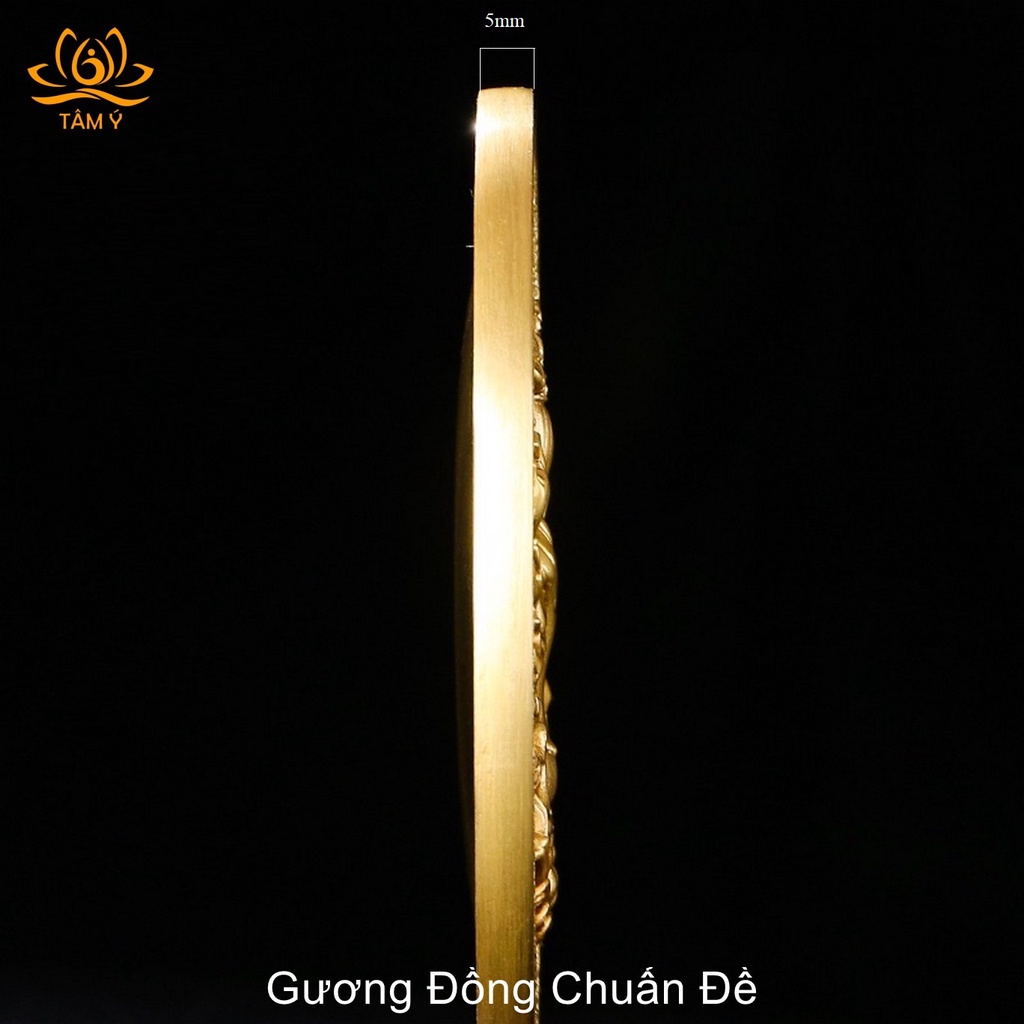 Gương Phật Mẫu Chuẩn Đề Chất Liệu Đồng Cao Cấp Họa Tiết Tinh Xảo Sắc Nét Siêu Đẹp Pháp Bảo Kim Cang Thừa Mật Tông Tâm Ý