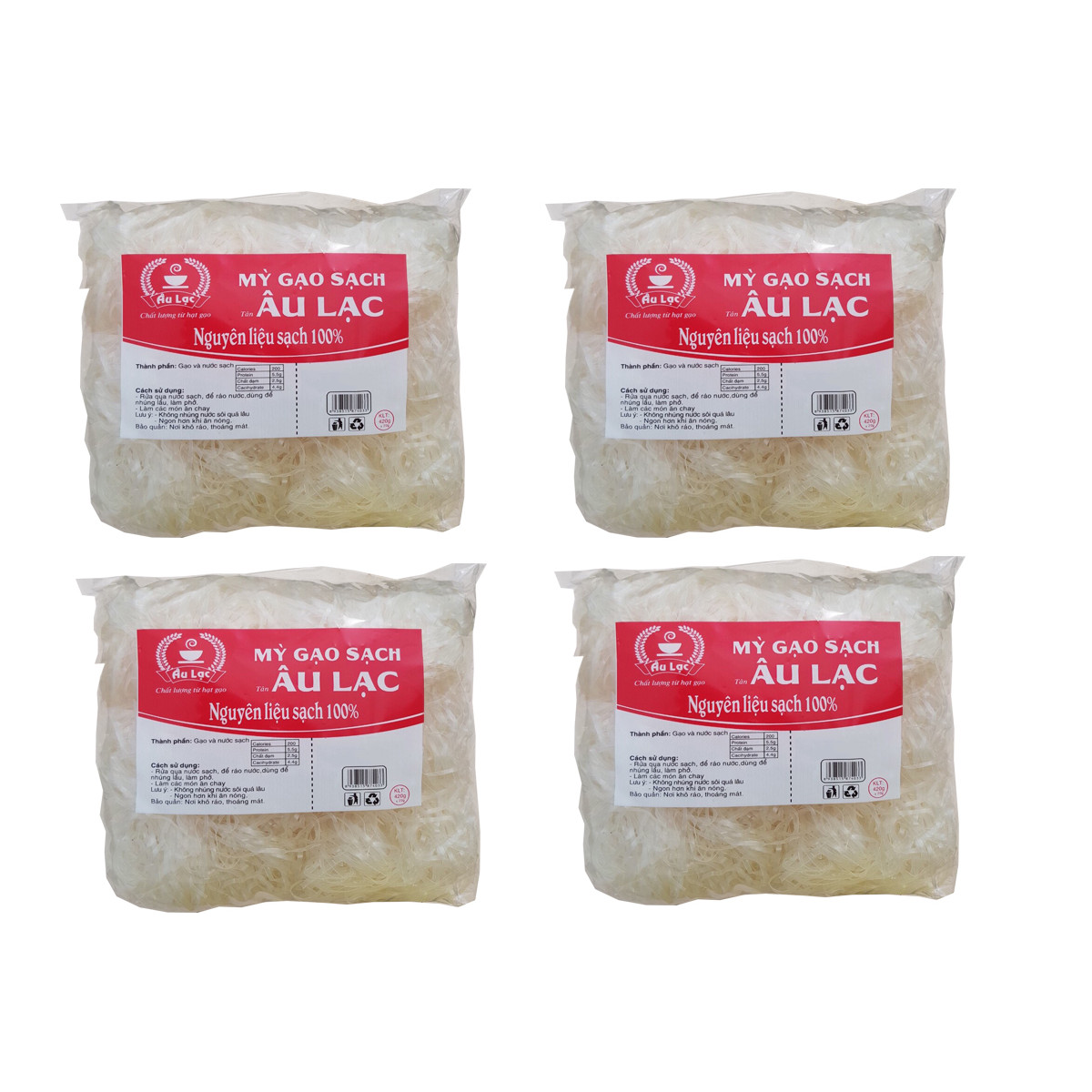 4 gói mỳ gạo Tân Âu Lạc (420g)