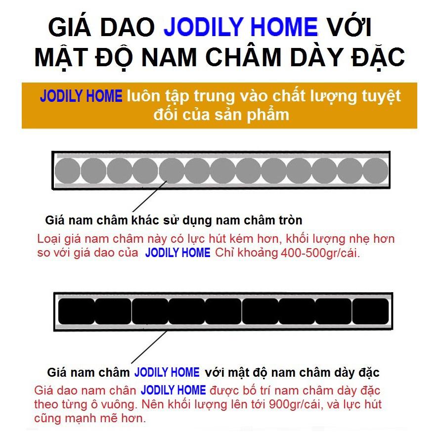 Giá Cài dao, kéo nam châm vĩnh cửu inox 304 Jodily cao cấp dán tường