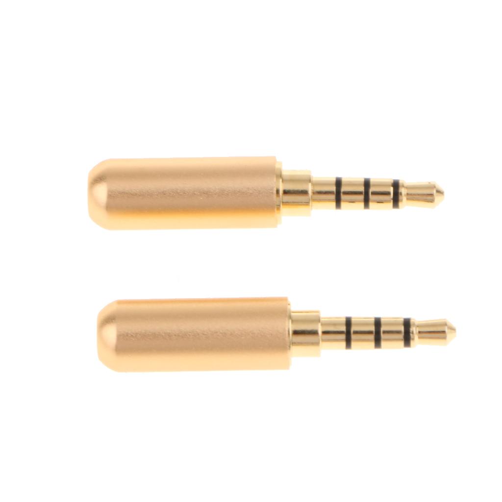 2Pcs 3.5mm Male Mono Jack To RCA Female Plug Audio Cable Adapter Connector