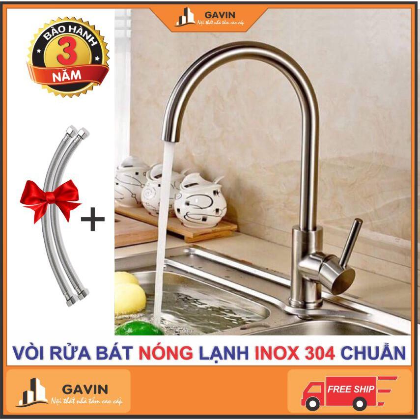 Vòi rửa bát nóng lạnh inox 304 chuẩn, vòi rửa bát inox 304, vòi rửa bát giá rẻ tốt