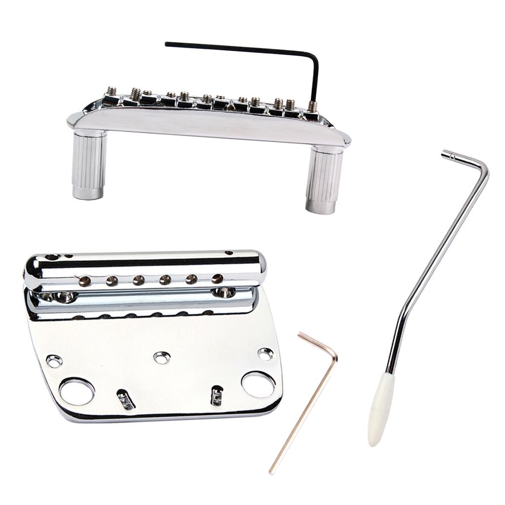 Sunnimix Chrome 6 Dây Đàn Guitar Cầu Cho Jazzmaster Phần Guitar