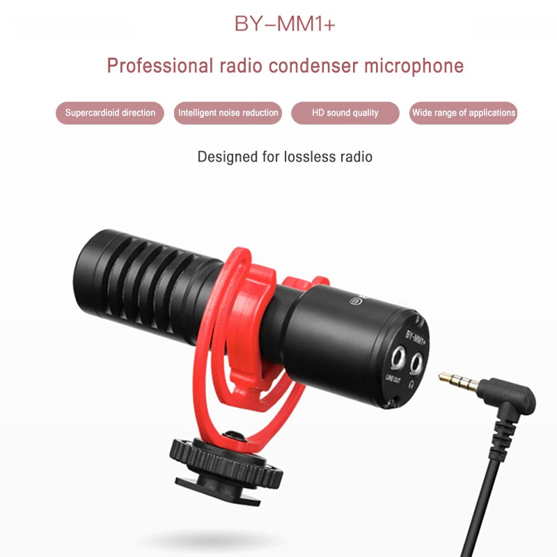 Boya BY-MM1+ (BY-MM1 Plus) - Micro Định Hướng Thu Âm Cho Điện Thoại, Máy Ảnh, DSLR, Máy Tính - Hàng chính hãng