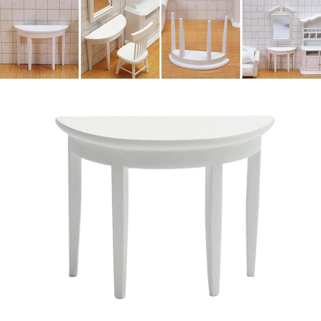 1/12 Dollhouse Miniature Furniture Toy Mini Semicircle Table Toy Decorative