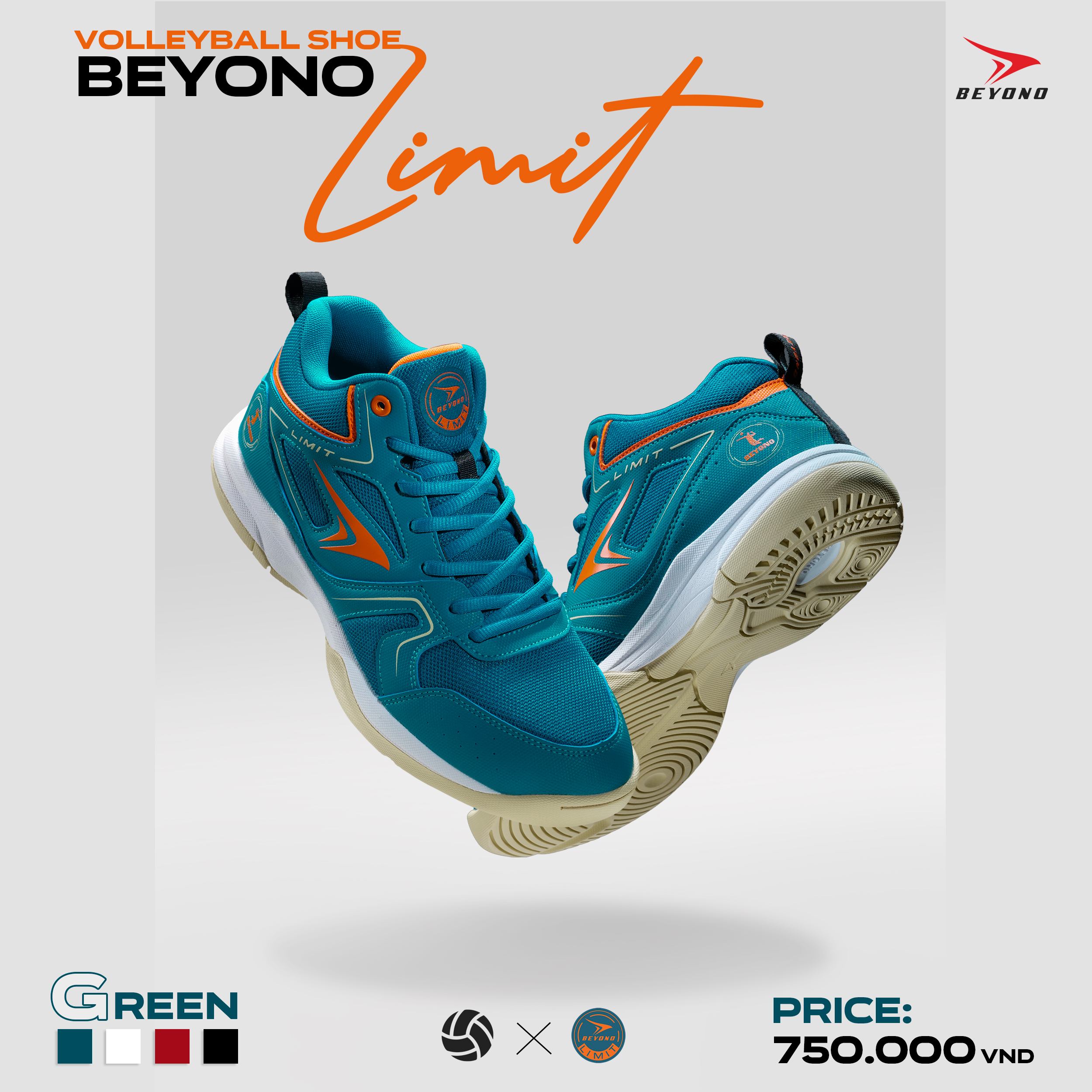 Giày Bóng Chuyền Nữ Nam Beyono Limit V1