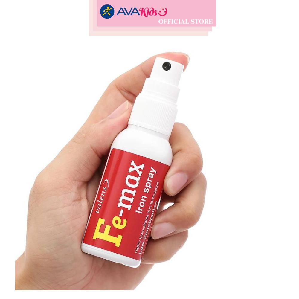 Lọ xịt Valens Fe-max bổ sung sắt, hỗ trợ tạo máu 50 ml (từ 1 tuổi)