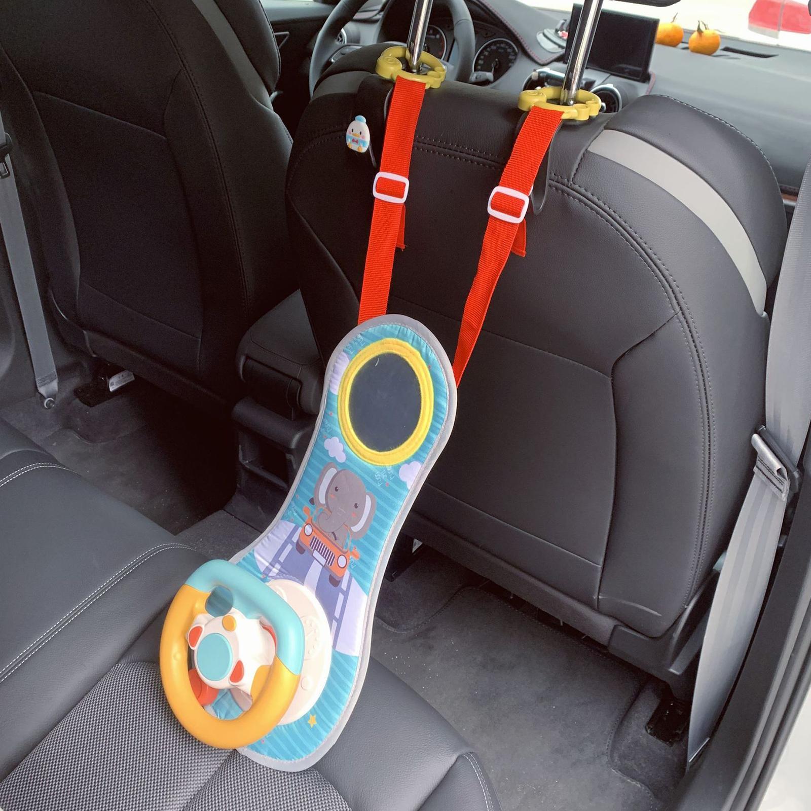 Steering Wheel Toy Activity Pretend Game for Backseat Infant Kids