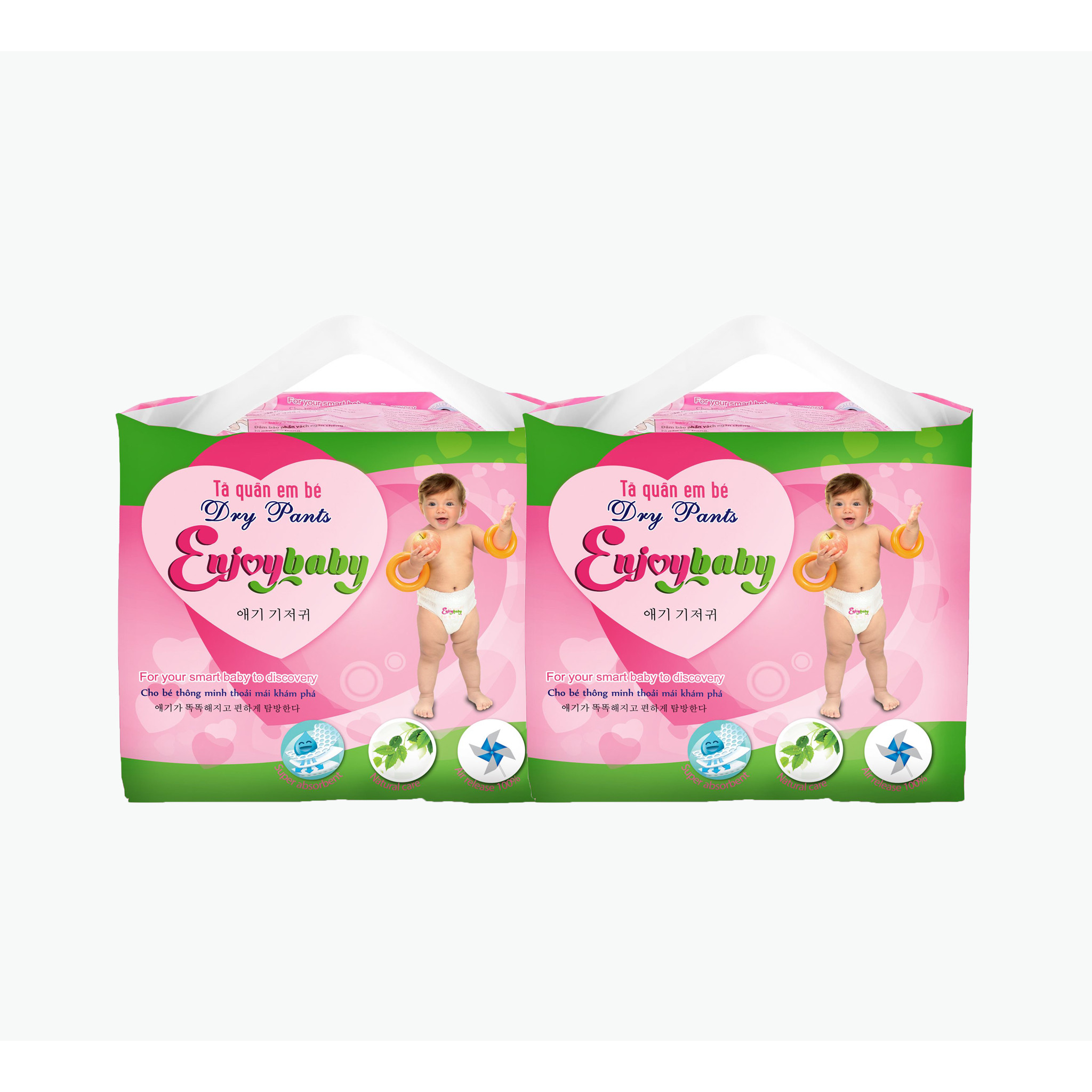 COMBO GÓI Bỉm tã quần em bé ENJOYBABY Gói Trung Cao Cấp nhiều size cho bé từ 4-25kg, mềm mại, thấm hút, chuẩn chất lượng Châu Âu