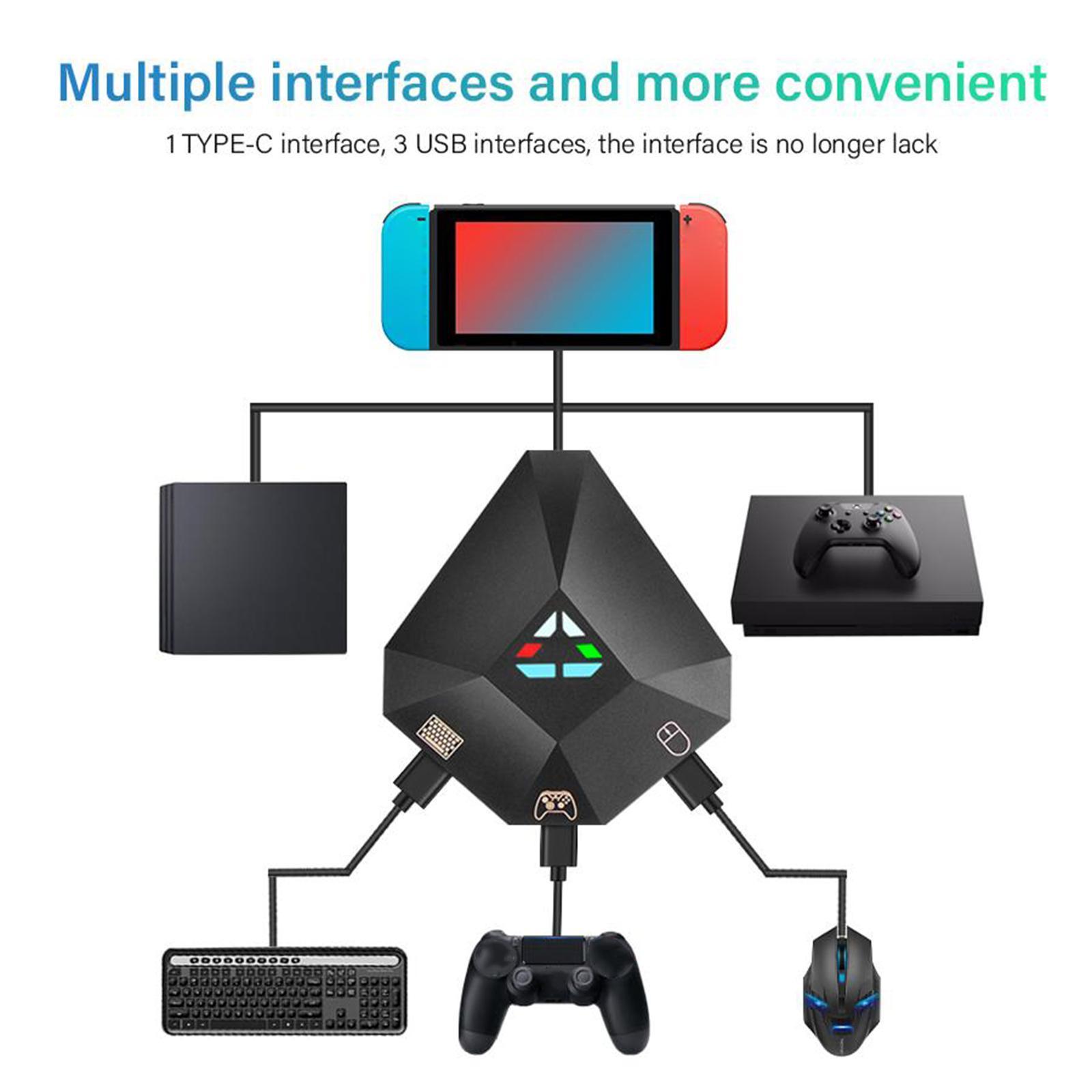 Black USB Keyboard & Mouse Converter for N-Switch Accessories