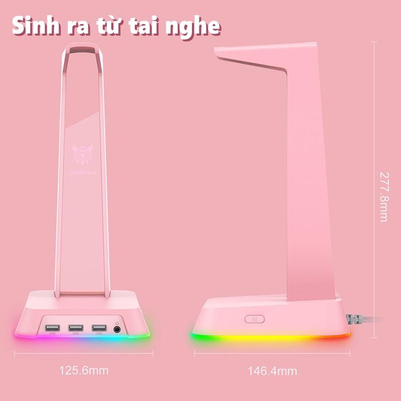 Giá đỡ tai nghe di động ONIKUMA ST-2 màu hồng có thể được sử dụng cho tai nghe