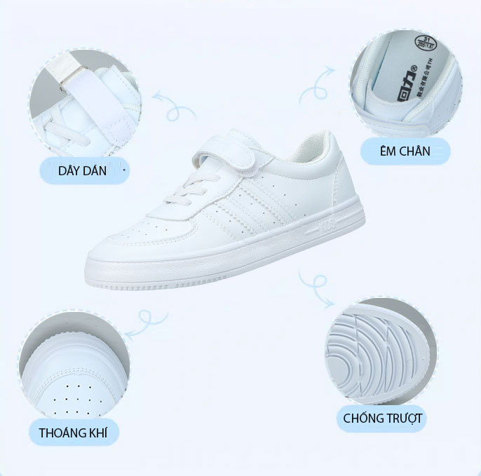 Giày thể thao cho bé, giày phong cách dễ thương, thoáng khi, đế êm nhẹ, chống trơn trượt  - GTE9059