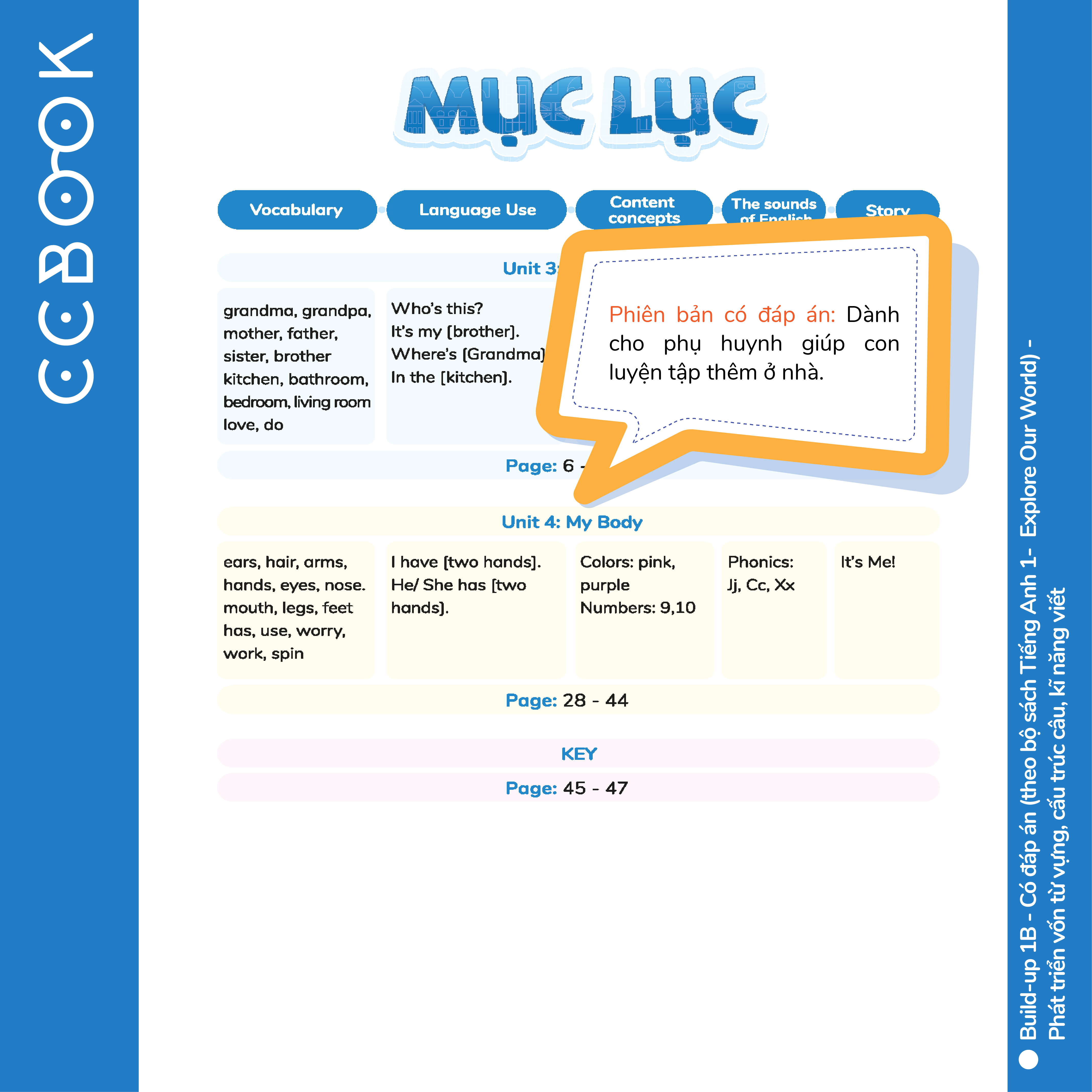 Build-up 1B Phát triển vốn từ vựng, cấu trúc câu, kĩ năng viết