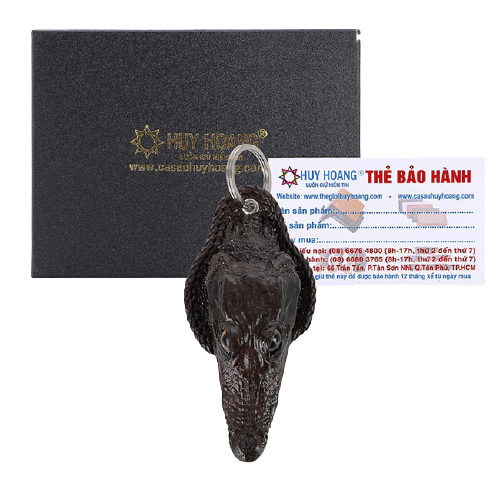 Móc khóa Huy Hoàng đầu cá sấu màu nâu đất HC8219
