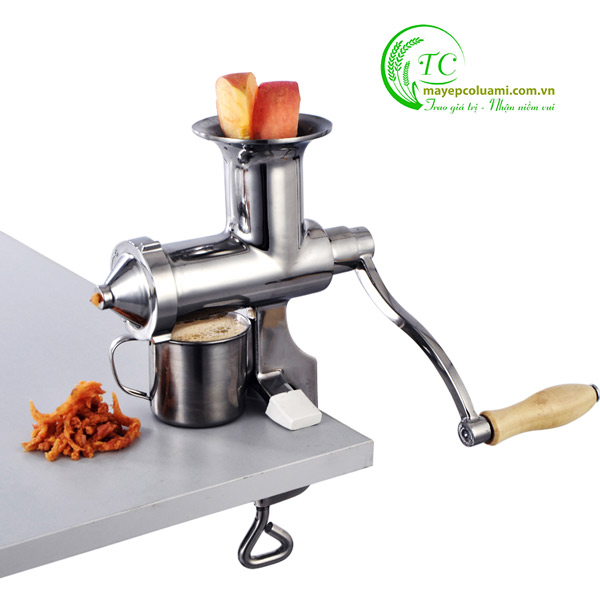 Máy ép hoa quả và cỏ lúa mì bằng tay Inox 304 Manual Wheet Grass Juicer, mẫu mới năm 2022