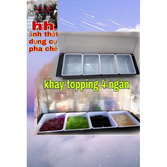 khay topping 4 ngăn dụng cụ pha chế tổng