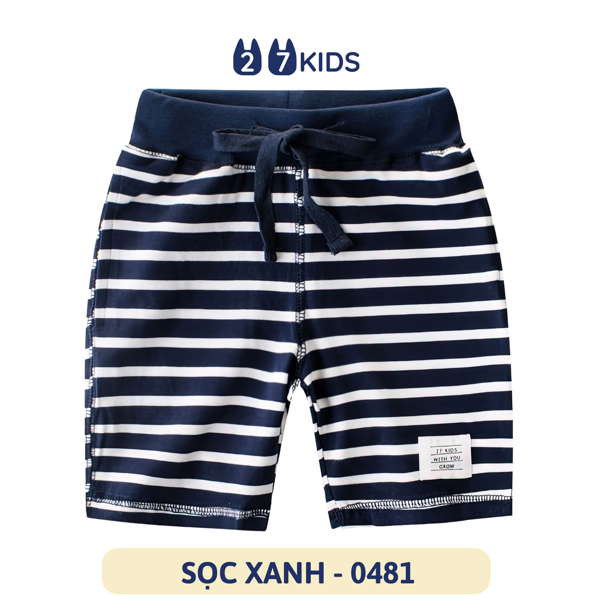 Quần short bé trai 27Kids Quần đùi thể thao nam 100% Cotton cho trẻ từ 2-10 tuổi BSPS4