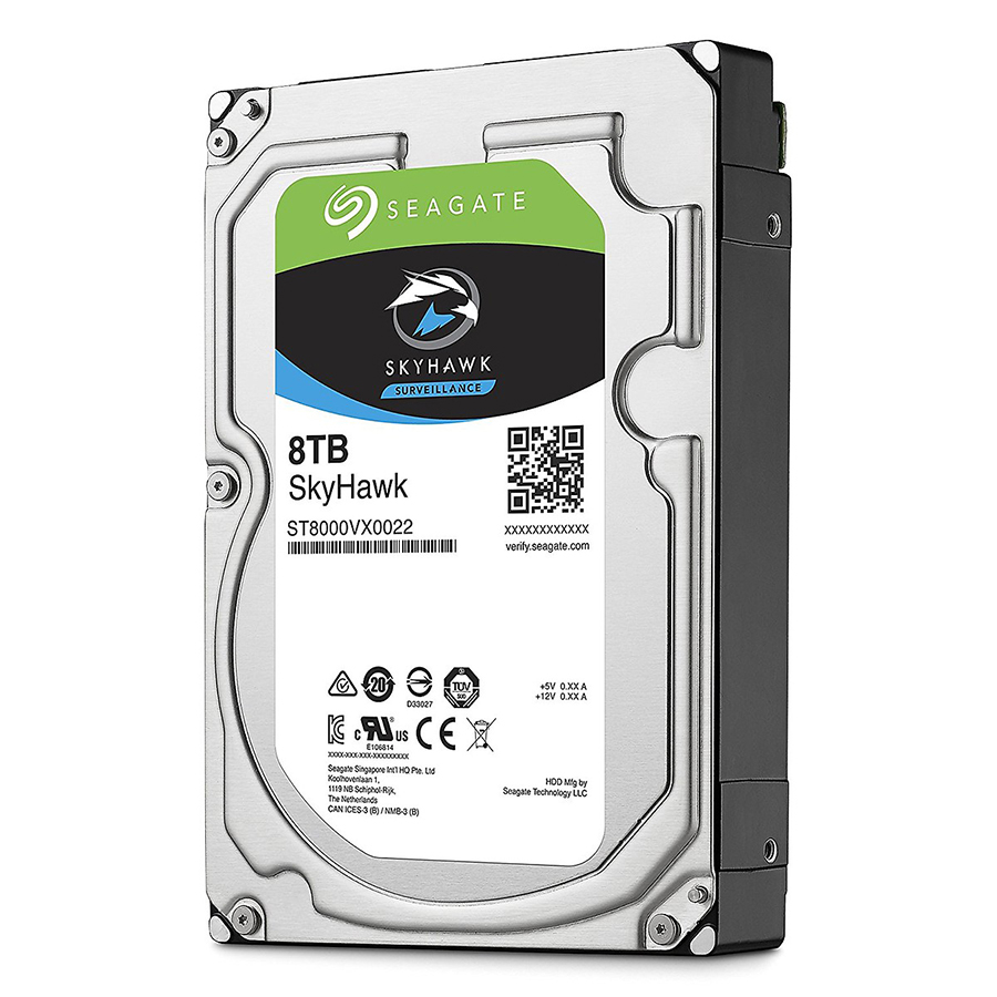 Ổ Cứng HDD Seagate SkyHawk ST8000VX0022 Sata III 8TB/64MB/7200rpm - Hàng Chính Hãng