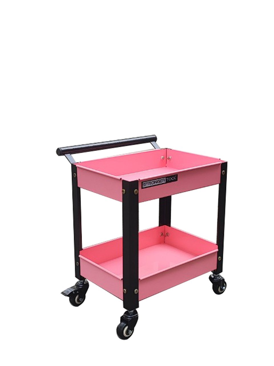 Xe đẩy dụng cụ mini 2 tầng có tay nắm thép sơn tĩnh điện