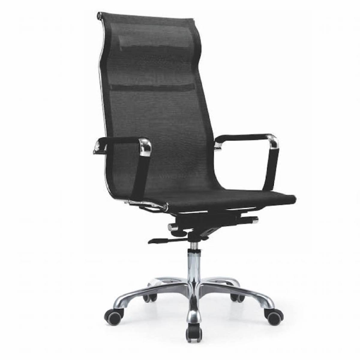 Ghế Lưới Văn Phòng Chân Xoay Đầu Cong Lưng Cao AZP-H129-ĐEN - Hàng Nhập Khẩu