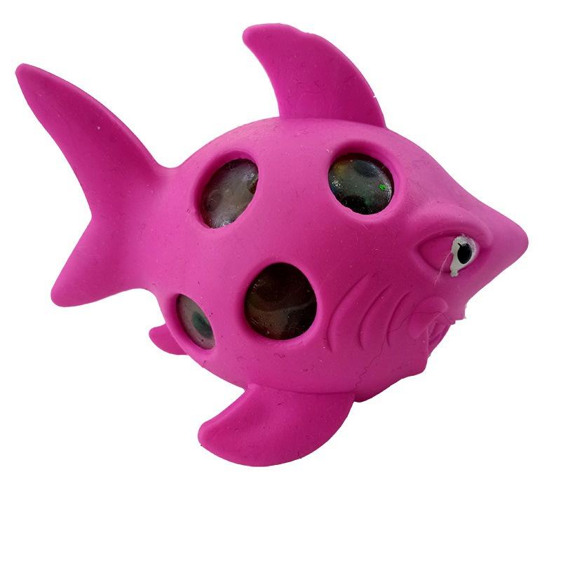Squishy Hình Con Cá Mập bóp ra hạt nở giải trí mềm mịn siêu đàn hồi giải tỏa căng thẳng