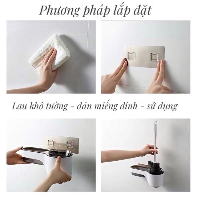 kệ dán tường, kệ để chổi cọ bồn cầu, kệ nhựa, kệ để đồ phòng tắm phong cách hiện đại