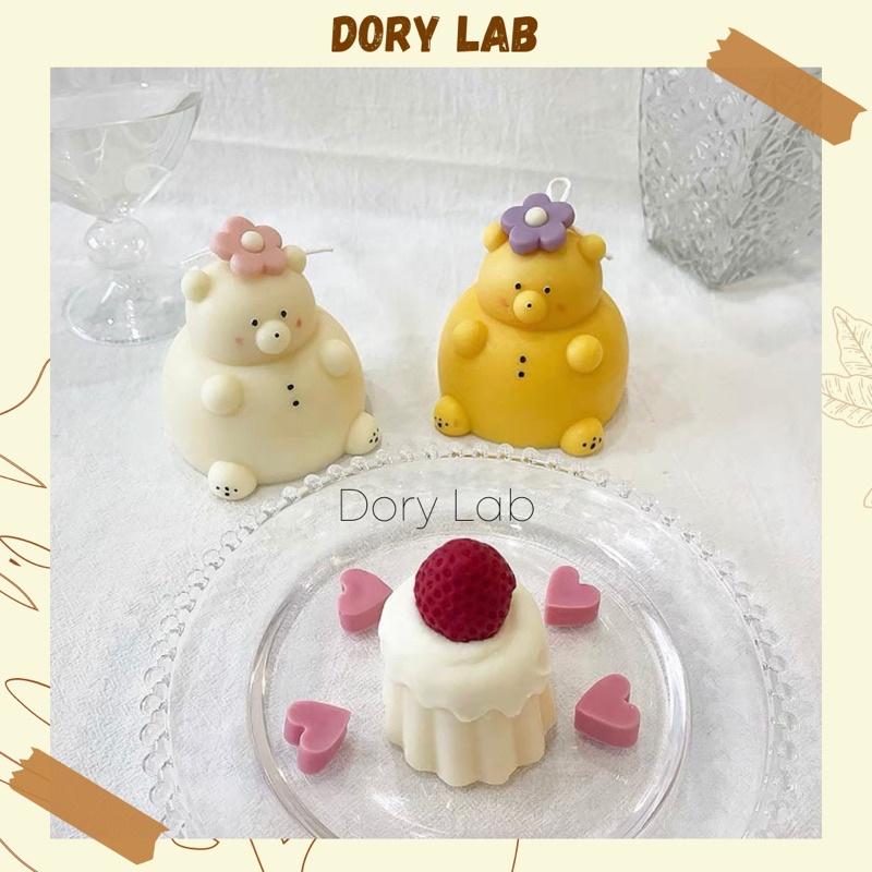 Nến Thơm Chú Gấu Béo Cute Không Khói Handmade, Phụ Kiện Decor, Quà Tặng - Dory Lab