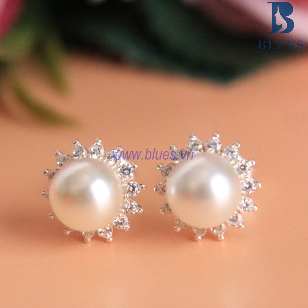 (BẠC THẬT 100%) Bông Tai Bạc Nữ Sunny Pearl