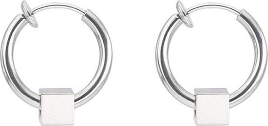Bông Tai Nam Loại Kẹp Ko Cần Bấm Lỗ Tai Chất Liệu Thép Titan Ko Rỉ Ko Dị Ứng TT 1687 - 1 Cặp