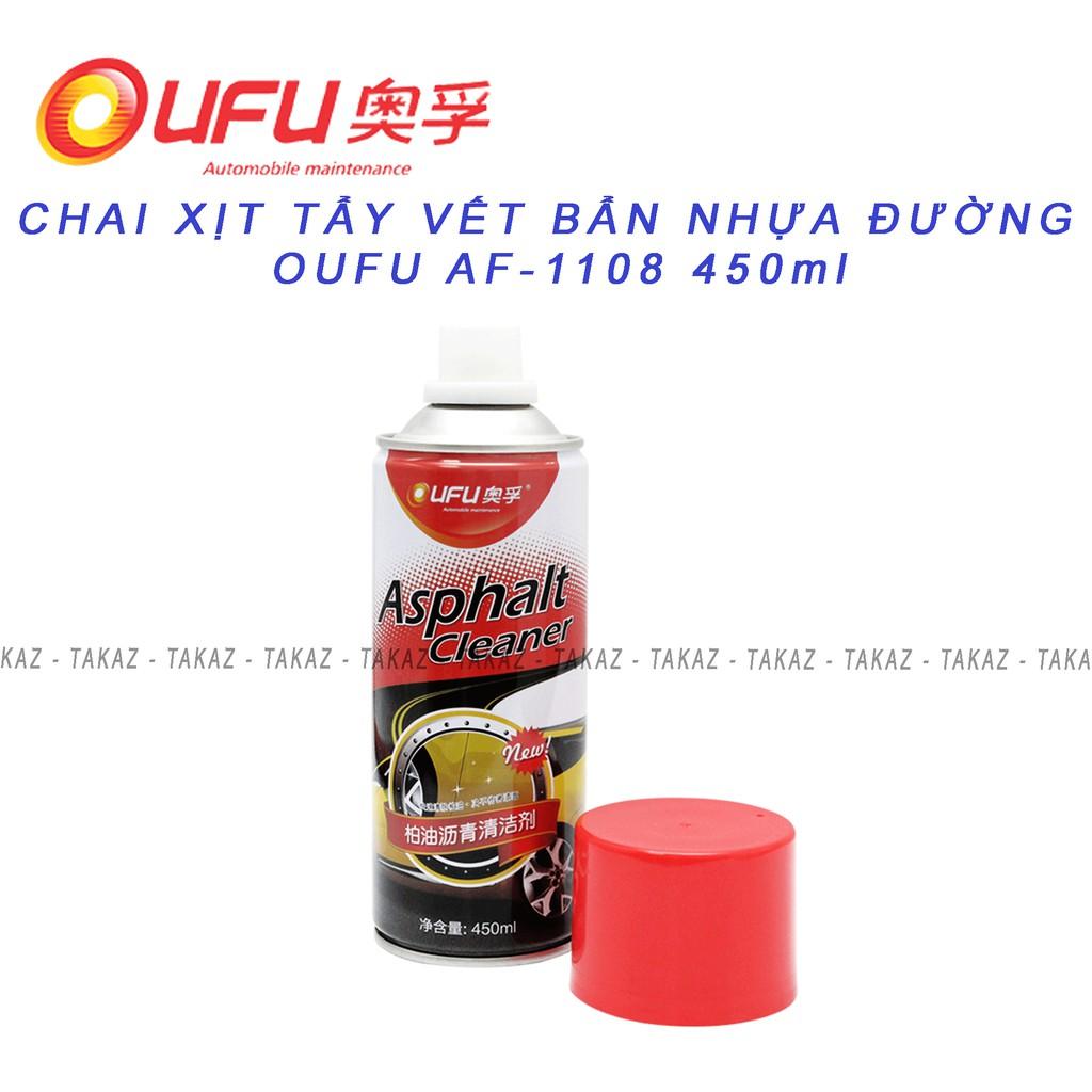 Chai Xịt Tẩy Vết Bẩn Nhựa Đường Bảo Vệ Lớp Sơn Xe Máy và Ôtô OUFU AF-1108 450ml