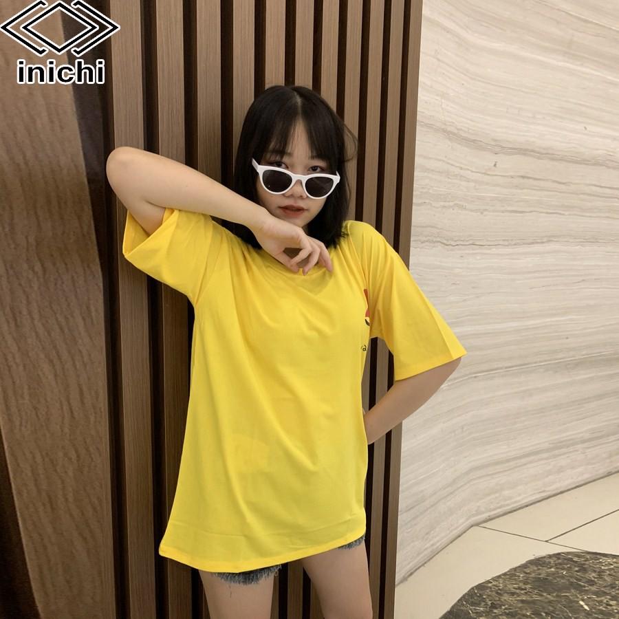 Áo thun unisex INICHI tay lỡ form rộng hot trend in hình dưa hấu - IC638 màu hồng