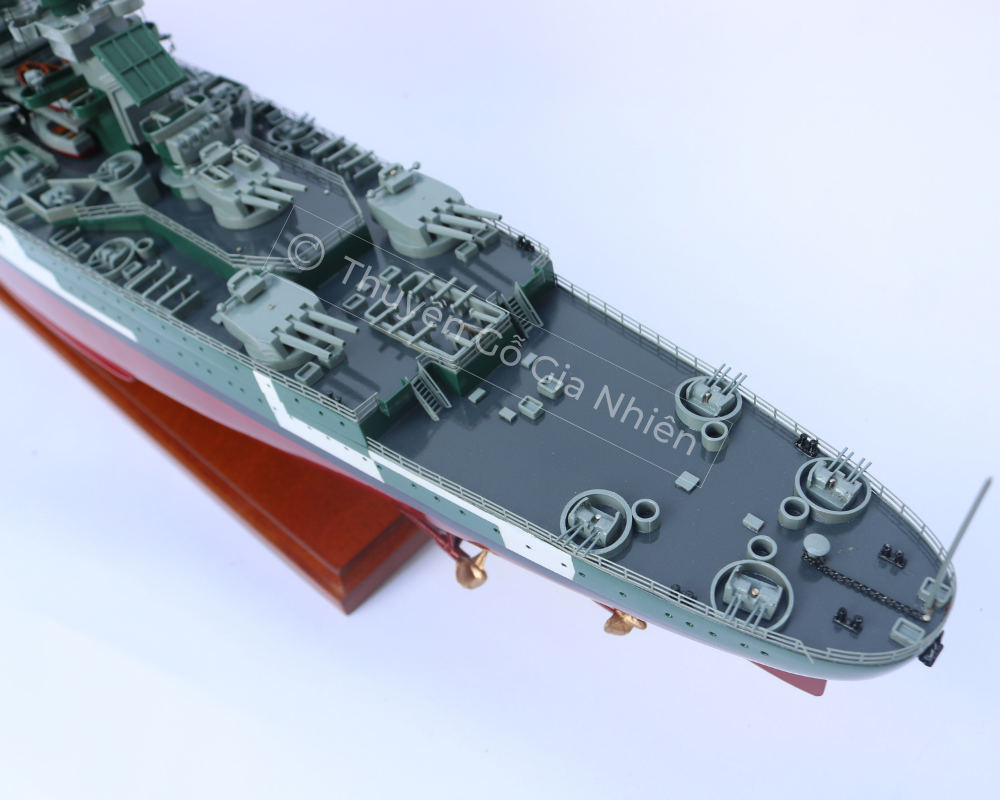 Mô Hình Thuyền Gỗ Phong Thủy Dạng Thuyền Chiến FRENCH BATTLESHIP RICHELIEU Chính Hãng Hàng Xuất Khẩu Chất Lượng Cao (Giá
