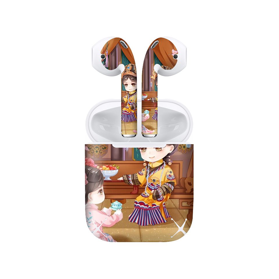 Miếng dán skin chống bẩn cho tai nghe AirPods in hình Chibi đẹp - Chib020