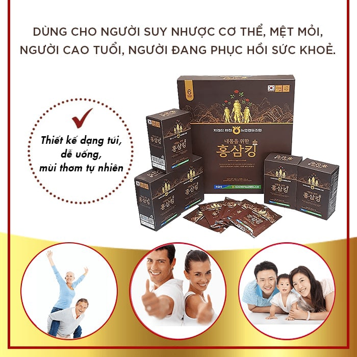 Bộ 2 Hộp Nước Hồng Sâm Hàn Quốc Red Ginseng King For My Body (2 hộp x 30 gói x 50ml)  - Nhập khẩu Hàn Quốc