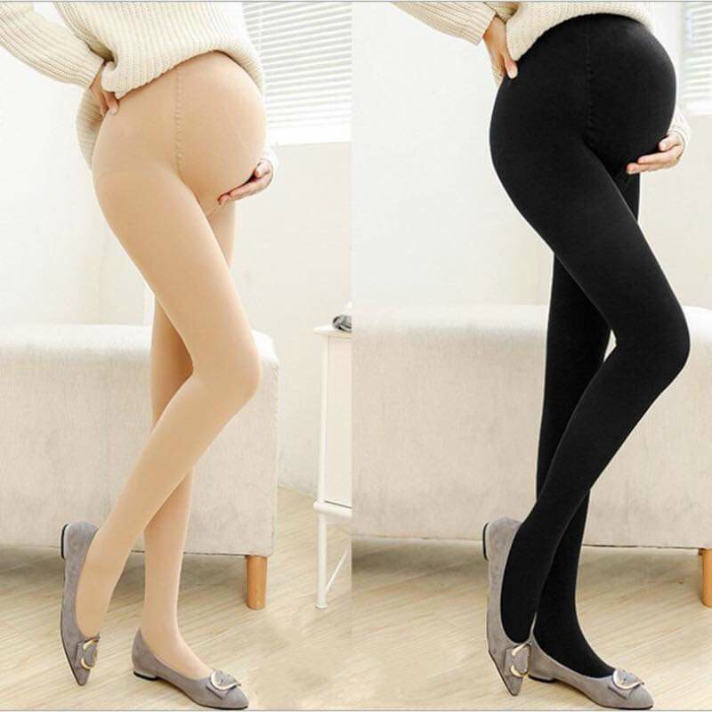 Quần Tất Bầu Lót Lông Siêu Ấm - Hàng  Chuẩn Mềm Đẹp- Co Giãn 4 Chiều, Đáp Bụng &amp; Chun Điều Chỉnh Thoải Mái