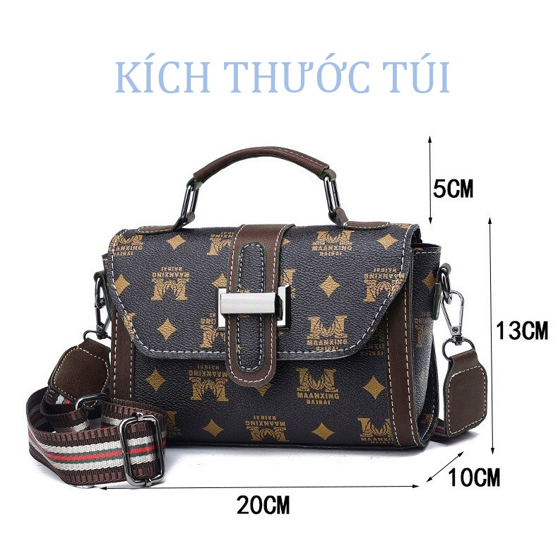Túi Đeo Chéo Phong Cách T115 Màu Nâu