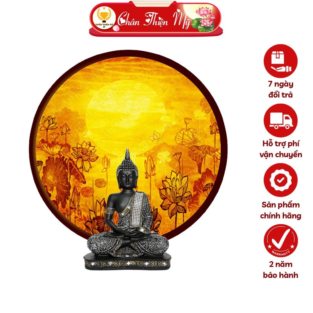 Đèn Thờ Hào Quang Phật Tranh Trúc Chỉ Tròn, Trang Trí Bàn Thờ, Hào Quang Trúc Chỉ Hoa Sen TC-HQ-49
