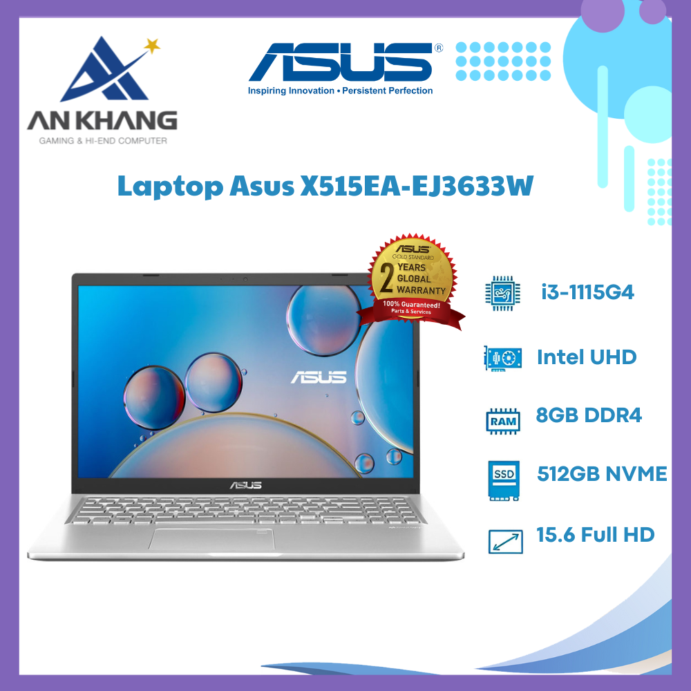 Laptop Asus X515EA-EJ3633W - Hàng Chính Hãng - Bảo Hành 24 Tháng