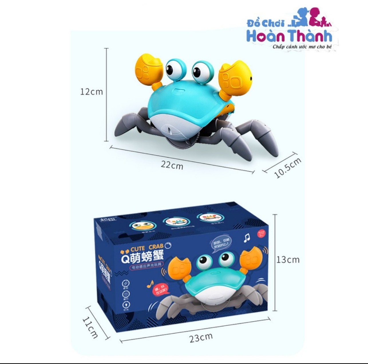 Đồ chơi con cua cảm biến thông minh tự tránh các chướng ngại vật