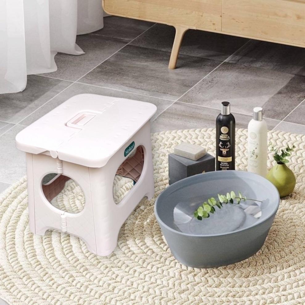 Ghế nhựa gấp gọn Hokori Việt Nhật 2058/2059 - Ghế đẩu mini xếp gọn có quai xách tiện lợi