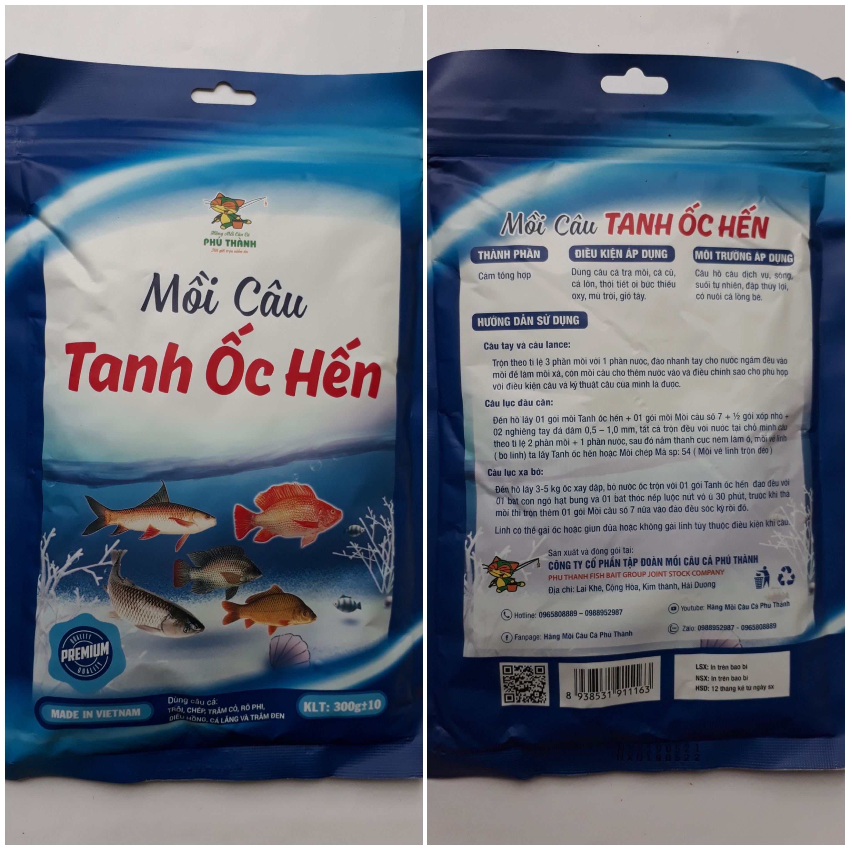 2 gói Mồi Câu Cá TANH ỐC HẾN _ Hãng Phú Thành