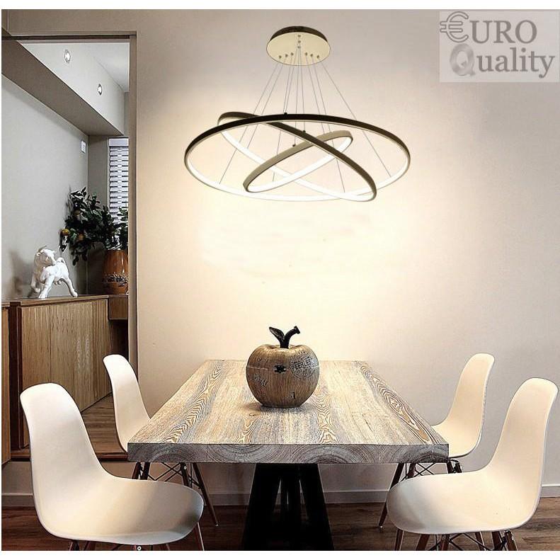 Đèn trần trang trí, đèn thả trần hình vòng cung 3 tầng cao cấp Euro Quality