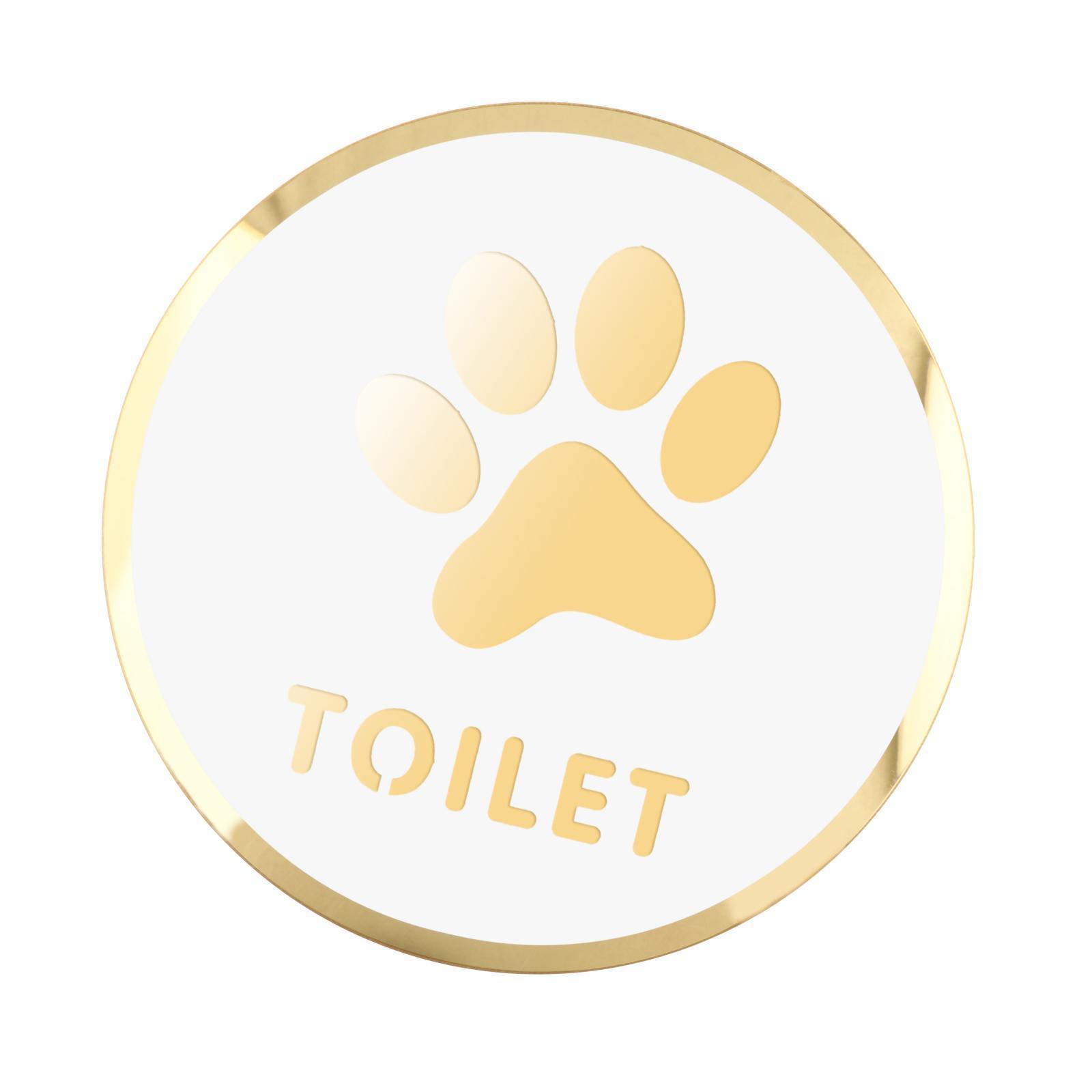 Toilet Sign Toilet Symbol Sticker Plaque Wall Decor Acrylic Bathroom Door Signage Restroom Sign for Public Place Commercial Office Home Shop