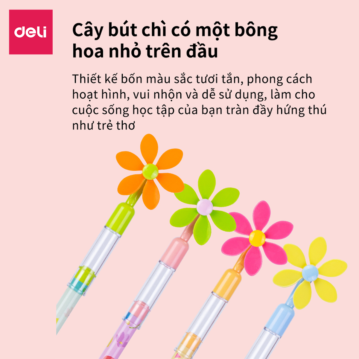 Bút chì khúc 2B Deli – kèm quạt – 1 chiếc - CC091