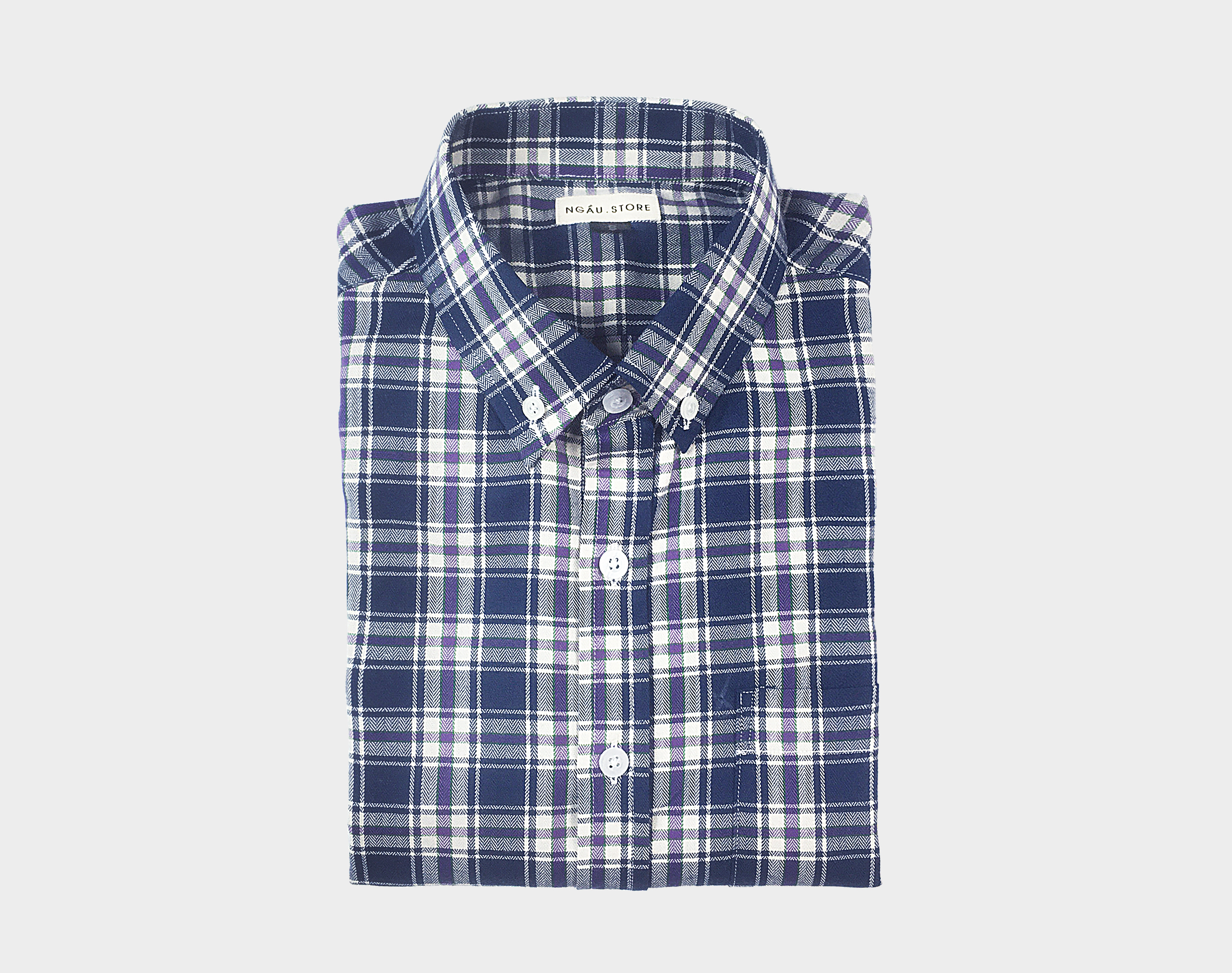 Áo sơ mi caro nam, sơ mi cotton dạ mềm- FLANNEL SHIRT