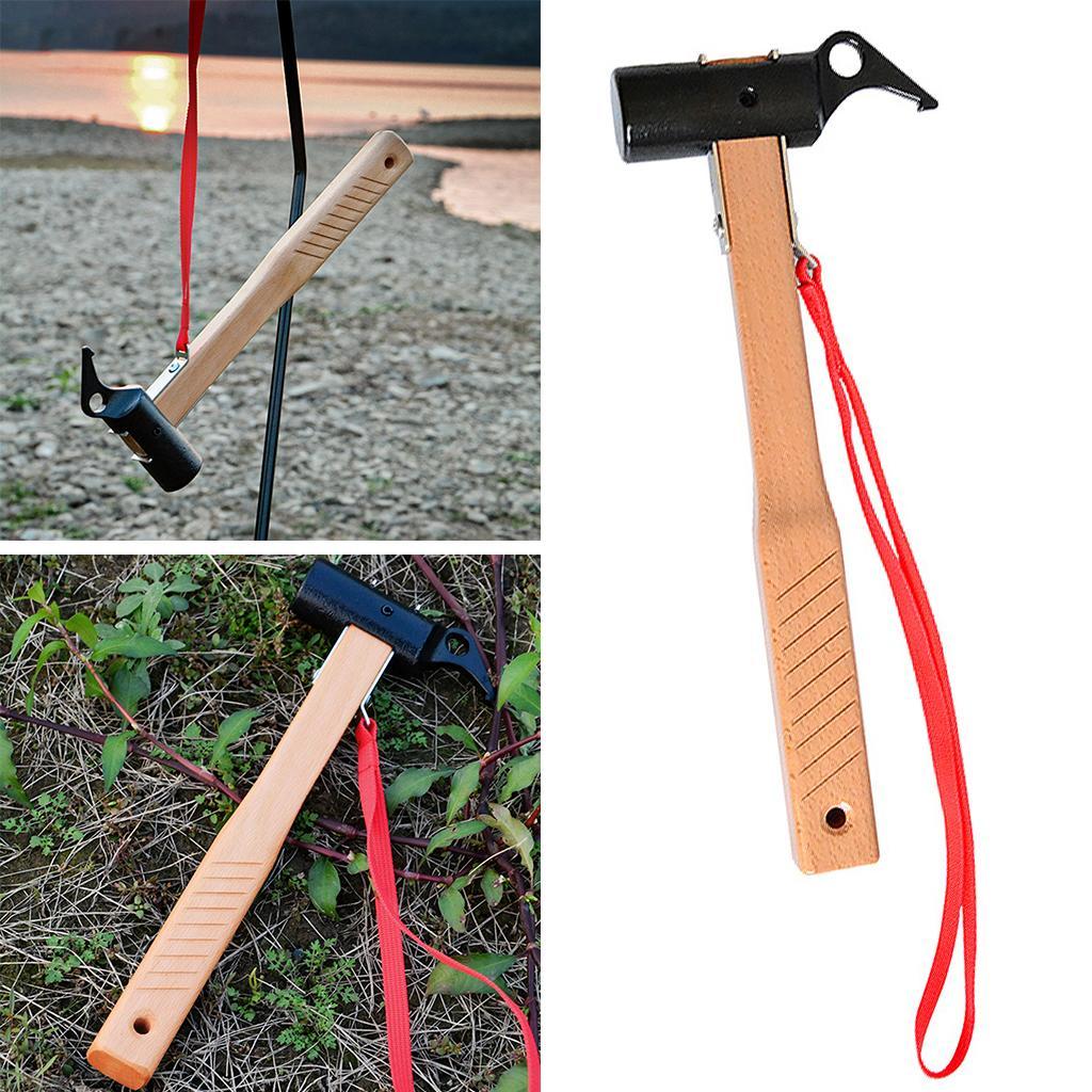 Outdoor Camping Tent Hammer Metal Awning Tent Nails Puller Stake Remover