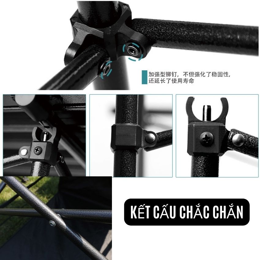 Bàn nhôm dã ngoại gấp gọn cắm trại câu cá nhiều kích thước chất liệu thép carbon chịu lực